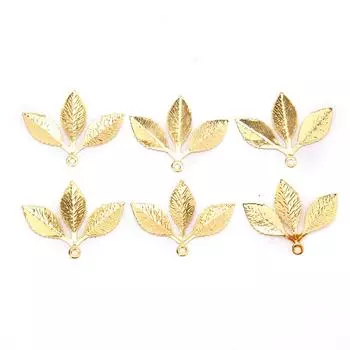 50 шт./компл. Винтажные филигранные обертывания в виде листьев, соединители для металлических изделий для рукоделия, изготовление ювелирных изделий своими руками золотой