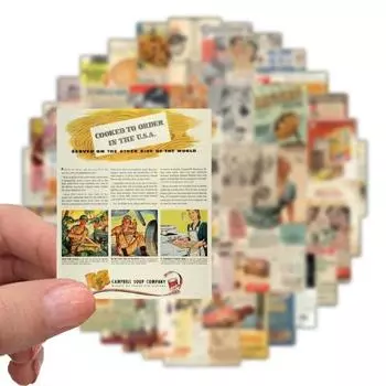 50 шт./компл. винтажные креативные самодельные декоративные эстетические наклейки водонепроницаемые виниловые наклейки студенческие канцелярские принадлежности для ноутбука A