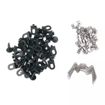 50 шт. Комплект для ремонта окон теплицы, зажимы типа W и Z с подвесными зажимами, зажимы для стеклянных теплиц, аксессуары для садовых растений