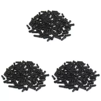 50 шт., концевые заглушки для велосипедных тросов, наконечники для тросов тормоза из алюминиевого сплава (черный) КДЕ