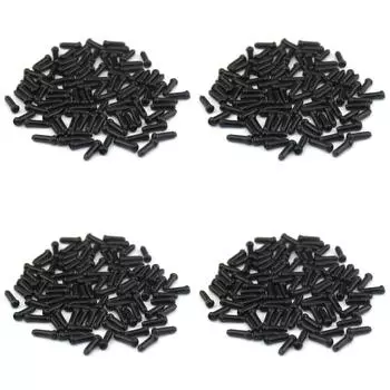 50 шт., концевые заглушки для велосипедных тросов, наконечники для тросов тормоза из алюминиевого сплава (черный) SN9F