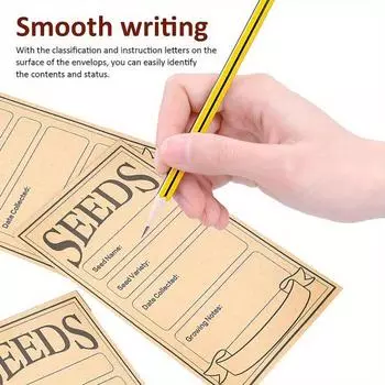 50 шт., конверт для хранения семян, крафт-бумага, прозрачное окно, цветы, овощи, специи, семена, самоклеящиеся пакеты, товары для домашнего сада