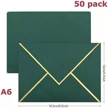 50 шт. конвертов 4x6/57 дюймов, самоклеящиеся для приглашений, конверты формата A6/A7, самоклеящиеся для свадебных приглашений A6