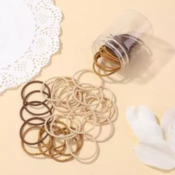50 шт./коробка Простота резинка для волос Высокая эластичность Резинка для женщин Прочная веревка для волос Консервированная повязка на голову Резинки для волос для высокого хвоста