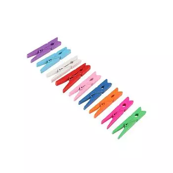 50 шт. красочные деревянные зажимы многоцелевые зажимы для одежды бытовые прищепки булавки для свадебной вечеринки S