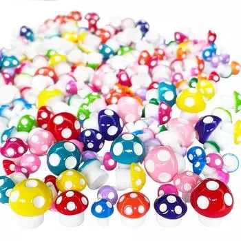 50 шт. красочные крошечные грибы миниатюрные фигурки орнамент сказочный сад мох ландшафтные украшения для наружного украшения S-0.9CM