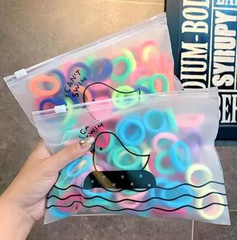 50 шт., красочные нейлоновые маленькие эластичные ленты для волос для девочек, детский держатель для хвоста, резинки для волос, повязка на голову 50pcs темно-коричневого