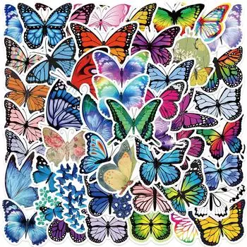 50 шт. красочные нежные наклейки-граффити с бабочками декоративные наклейки для ноутбука багажа водонепроницаемые наклейки своими руками белый