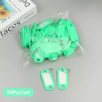 50 шт. красочный брелок для ключей, этикетка для ключей, идентификационное имя, номер телефона, маркерная бирка, багажная бирка 4