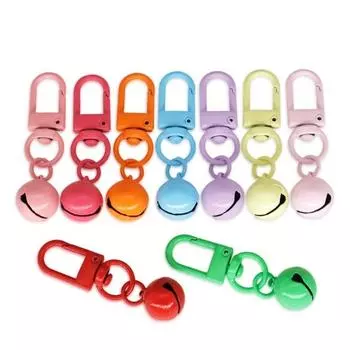 50 шт. красочный маленький колокольчик кулон краска маленький колокольчик брелок рюкзак подвесные украшения чёрный