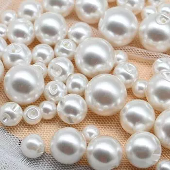 50 шт. кремово-белых перламутровых пуговиц разных размеров венецианские перламутровые пуговицы многоцелевые пуговицы для одежды своими руками 10mm