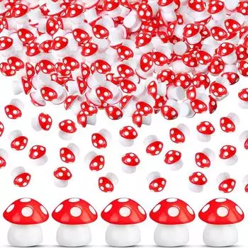 50 шт. крошечные смоляные грибы, мини-грибы, миниатюрные фигурки для микросада, пейзажа, террариума, украшения 50pcs