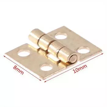 50 шт. крошечные золотые мини-металлические петли для дома 1/12, миниатюрная фурнитура для корпусной мебели для шкафов 10 х 8 мм, домашняя фурнитура