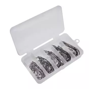 50 шт. крючки для мягкой наживки с червями из высокоуглеродистой стали с поворотными пружинными стопорными штифтами