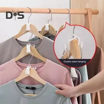 50 шт. крючков для вешалок для одежды, мини-размер, многоцветные, универсальные, экономящие место, вешалки, зажимы для вешалок для одежды разноцветный