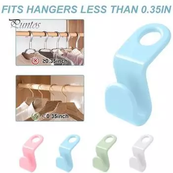 50 шт. крючков для вешалок для одежды, мини-размер, многоцветные, универсальные, экономящие место, вешалки, зажимы для вешалок для одежды разноцветный