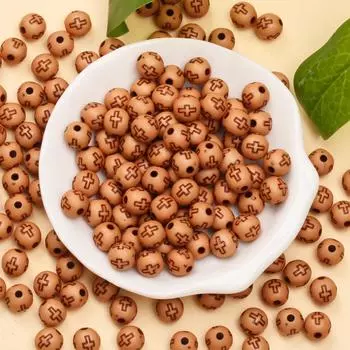 50 шт круглые бусины-крестики акриловые бусины 7 мм круглые ювелирные бусины-разделители для изготовления ювелирных изделий своими руками