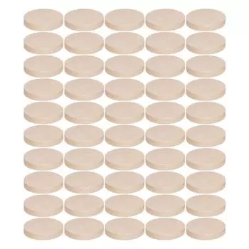 50 шт. круглых деревянных монет 1,2 дюйма, необработанные, натуральные, прочные, деревянные многоцелевые круги для