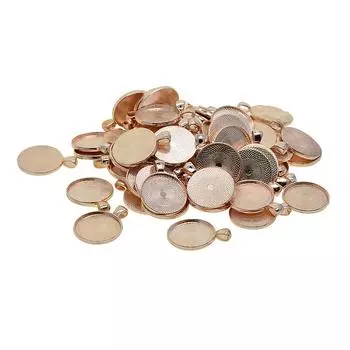 50 шт., круглый пустой кабошон, рамка, лоток, подставка для подвесок «сделай сам», основание 25 мм as described