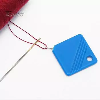 50 шт. квадратный нитевдеватель для ручного шитья своими руками вышивка крестиком ремесла портативные пластиковые инструменты для заправки нити в подарок любителю шитья разноцветный