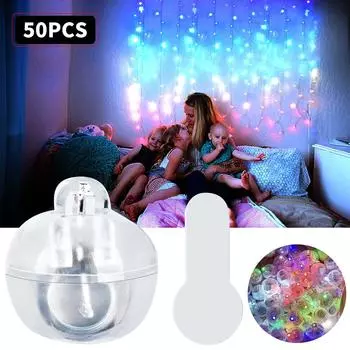 50 шт. ламп, длительное время ожидания водонепроницаемый свет, питание от батареек, круглый светодиодный шар лампа для латексной бумаги вечеринка свадьба фестиваль D One Size белый