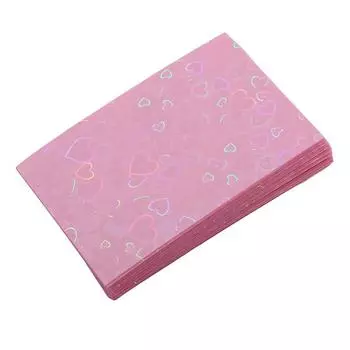 50 шт., лазерная матовая пленка с принтом сердца, держатели для карт Kpop, защитная пленка для карточек Idol, защитная пленка для фотокарт, игровых карт one size розовый