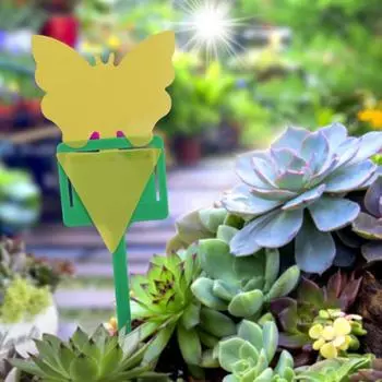 50 шт. липкая ловушка, водонепроницаемая, высокая вязкость, полипропиленовая ловушка для борьбы с вредителями, ловушка для комаров, садовые принадлежности A