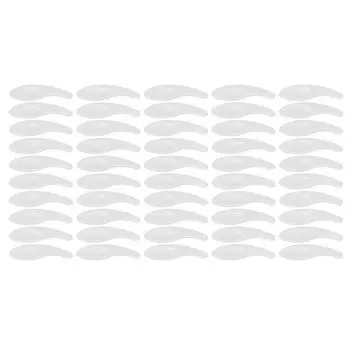 50 шт. Лопатка для крема для лица изогнутой формы, моющаяся, многоразовая, косметическая ложка для клея для ногтей