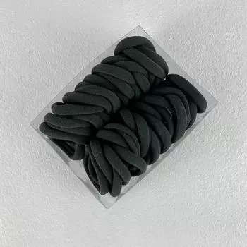 50 шт./лот 4 см Однотонная резинка для волос для женщин Эластичная большая резинка для волос Держатель для хвостика для девочек Резинка Черные Скранчи