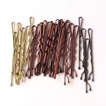 50 шт./лот 5 см заколки для волос женские заколки для волос вьющиеся волнистые зажимы для волос женские невидимки аксессуары для укладки волос коричневый