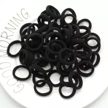 50 шт./лот Черные Цветные Резинки для волос Кофейно-розовые Резинки Веревка Повязка Завязки Резинка 3 см Белые Эластичные Резинки для волос для Девочки