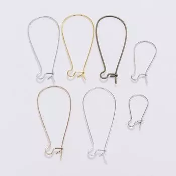 50 шт./лот, французские серьги-петли, проволочные крючки для ушей, фурнитура для изготовления ювелирных изделий, серьги «сделай сам», настройки, базовые аксессуары, поставки 10 x 18mm