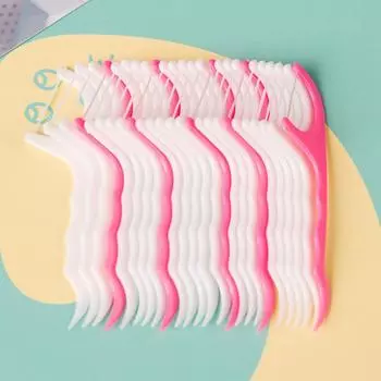 50 шт./лот, гигиена полости рта, зубные нити, палочки, зубная нить для зубов, зубочистка, зубочистки