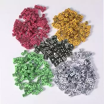 50 шт./лот, игральные кости, 8 мм, 6 цветов, пластиковые белые игровые кости, стандартные шестигранные кубики, настольная игра для дня рождения, Прямая поставка