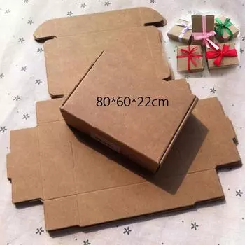 50 шт./лот коробка из крафт-бумаги для подарков, упаковки конфет, товары ручной работы для свадебных принадлежностей 80*60*22 мм 50 Pcs/lot