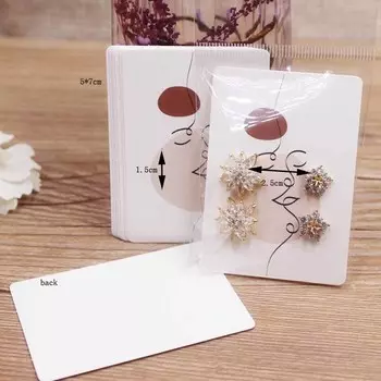 50 шт./лот серьги карты четыре держателя 5x7 см горячая девушка / абстрактная живопись бумажная карта ювелирные аксессуары упаковка карты 50pcs card