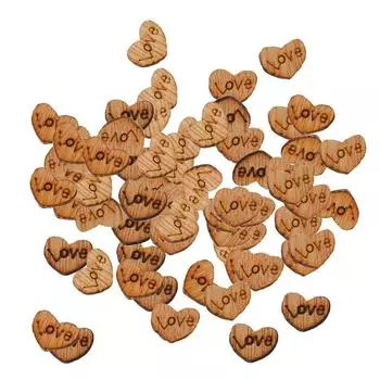 50 шт. Любовь деревенское сердце любовь деревянные детали вырезанные ремесло свадебный декор