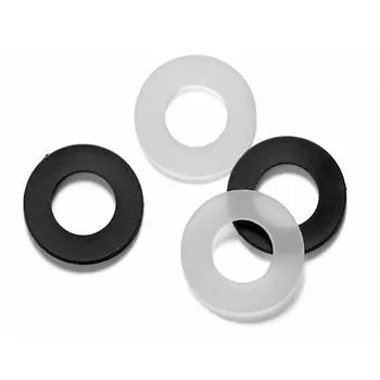 50 шт. M2 M2,5 M3 M4 M5 M6 M8 M10 M12 M14 M16 M18 M20 Белый Черный Нейлон Пластик Плоская Шайба Плоская Прокладка Изоляционные Уплотнения Прокладка Кольцо M2x5x1mm чёрный