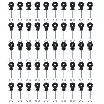 50 шт. M6 резьбовые гвозди для изоляции электронного забора электрический забор изолятор винт в изоляторе