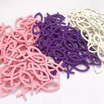 50 шт. маленькая рыбка пуговица прекрасный неувядаемый самшит полая деревянная рыбка пуговица свадебное украшение 5cm белый