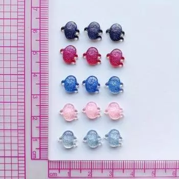 50 шт., маленькие мини-блестящие случайные цвета, маленькие аксессуары для ногтей-призраков, шпильки для ушей, ювелирные аксессуары, оптовая продажа, материалы для головных уборов «сделай сам» 50PCS