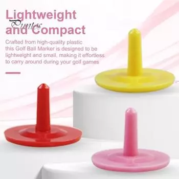 50 шт. маркеров для мячей для гольфа, маркеры положения мяча, разноцветные пластиковые плоские круглые маркеры положения, легкий аксессуар для гольфа фиолетовый