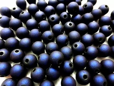 50 шт. матовых текстурных жемчужных бусин 6 мм чернильно-синие материалы для творчества Huey h1475s45
