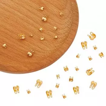 50 шт., медная пряжка, зажимы для изготовления ювелирных изделий, браслет, серьги ручной работы, аксессуары «сделай сам» 2x2x3.6mm золотой