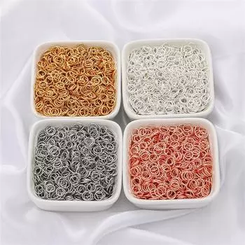 50 шт. медное кольцо для изготовления ювелирных изделий своими руками 0.5x4mm серебряный