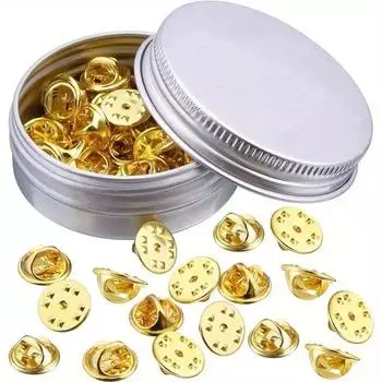 50 шт. Медные значки Застежка-бабочка Игла для карточки Игла для лацкана Зажим Зажим для галстука Зажим для манжет Застежка для самодельных ювелирных изделий Silver золотой