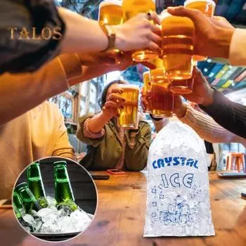 50 шт. мешок для льда с прозрачным принтом, полиэтиленовый материал, удобный многоразовый прозрачный держатель для кубиков льда, товары для дома чистый