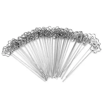 50 шт. Металлическая проволока фотокарточка фотография бумага для заметок дисплей зажим держатели форма цветка