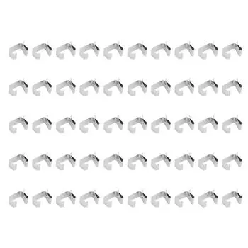 50 шт. Металлические крючки для желобов с рождественскими огнями из нержавеющей стали для рождественских огней S 20x14 мм Small