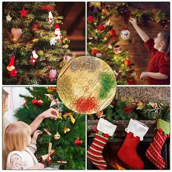 50 шт. металлические принадлежности для дома, подвесной кулон, рождественский декор, держатели носков, крючки для орнамента 50mm